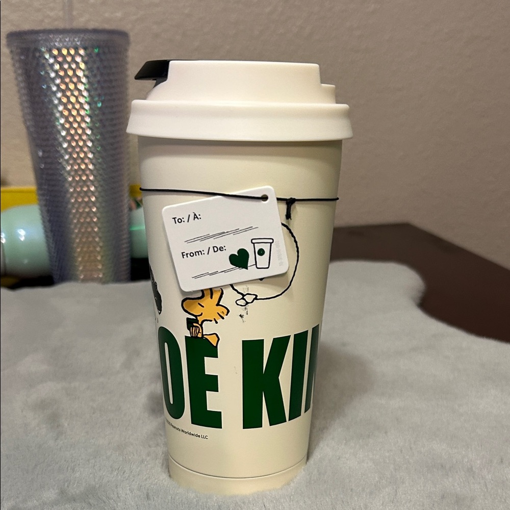 Peanuts STARBUCKS  "Joe Kind" STAINLESS STEEL Coffee Tumbler